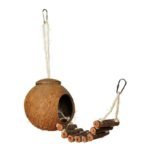 Prevue Hendryx 62801 Naturals Coco Hideaway with Ladder Bird Toy